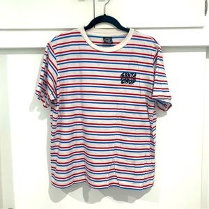 Santa Cruz t-shirt tee blouse top - skateboard surf USA American Flag America